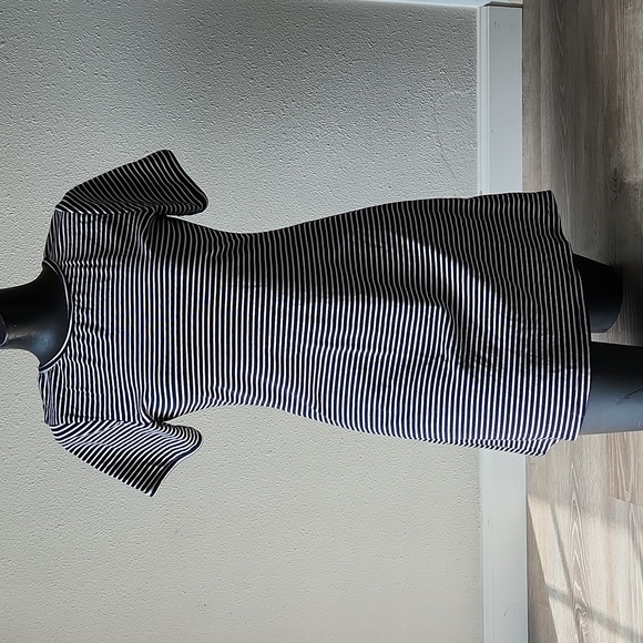 Brandy Melville Striped Stretchy T shirt Dress Black and White - Picture 1 of 5